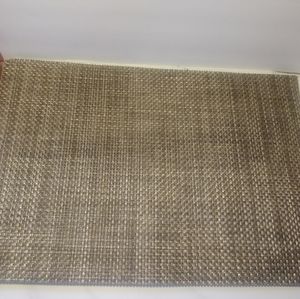 Set of 8 Nylon Shade of Brown and Gray Color Placemat 13" x 19"
